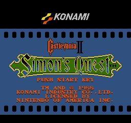 Castlevania II - Simon's Quest (USA) Title Screen